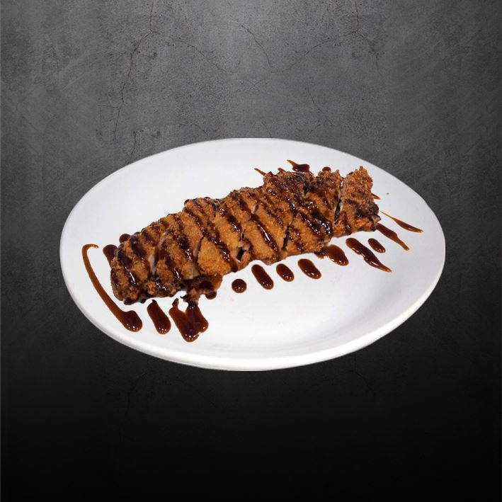 Фото Тонкацу из курицы с рисом/фри