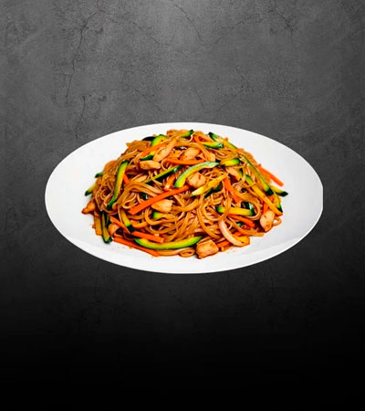 Фото Салат «Фунчоза со свининой и овощами»